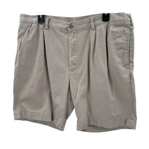 Polo By Ralph Lauren Classic Fit Pleated 9" Khaki Shorts Mens Size 38